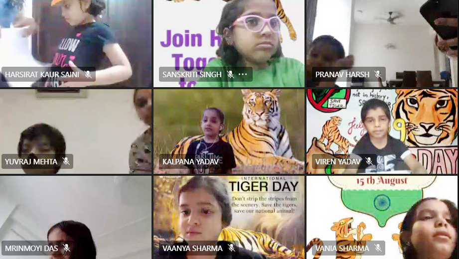 Presidium Gurgaon-57, STUDENTS PLEDGE TO RAISE AWARENESS FOR TIGER CONSERVATION!