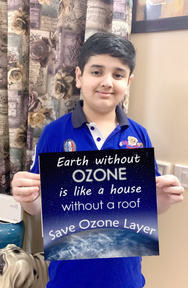 Presidium Punjabi Bagh, OZONE DAY: STUDENTS PLEDGE TO FOLLOW THE MONTREAL PROTOCOL