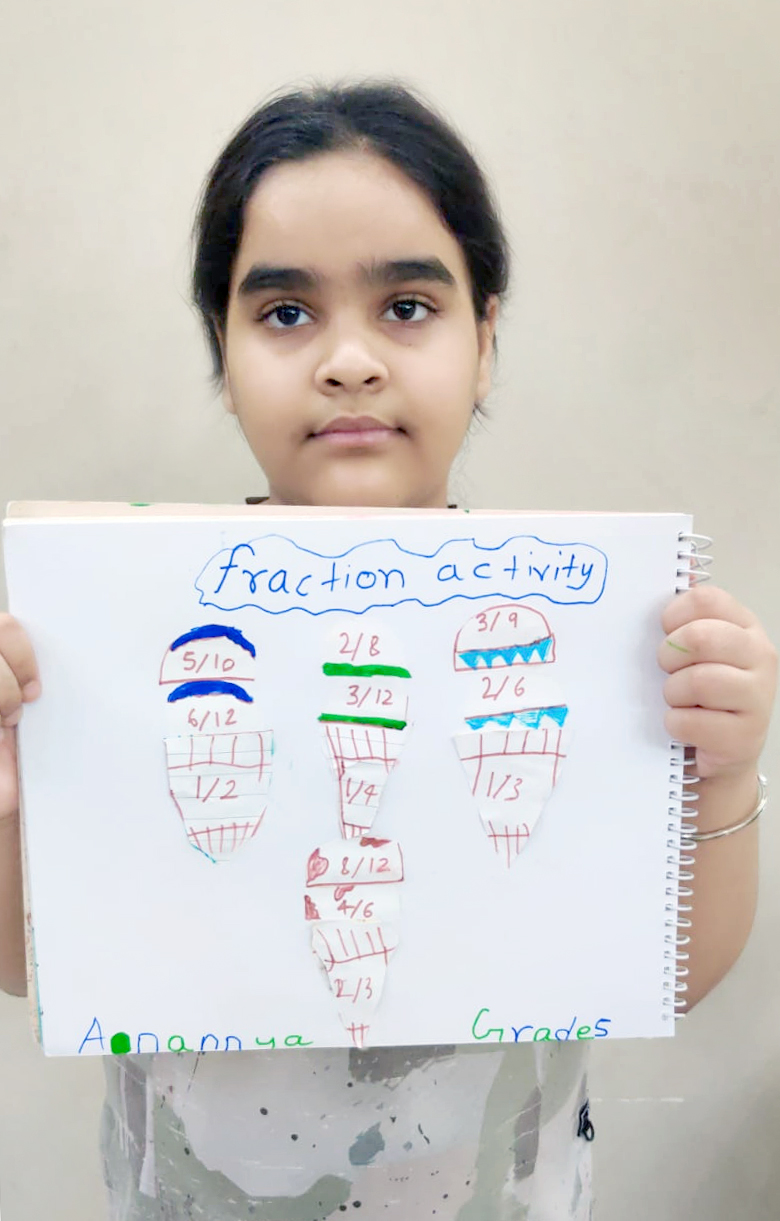 Presidium Pitampura, STUDENTS STRENGTHEN THEIR MATHS SKILLS WITH FRACTION ACTIVITY