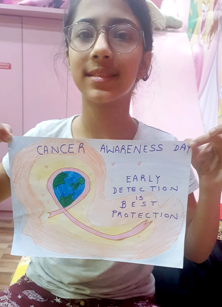 Presidium Pitampura, STUDENTS CELEBRATE NATIONAL CANCER AWARENESS DAY WITH ZEAL