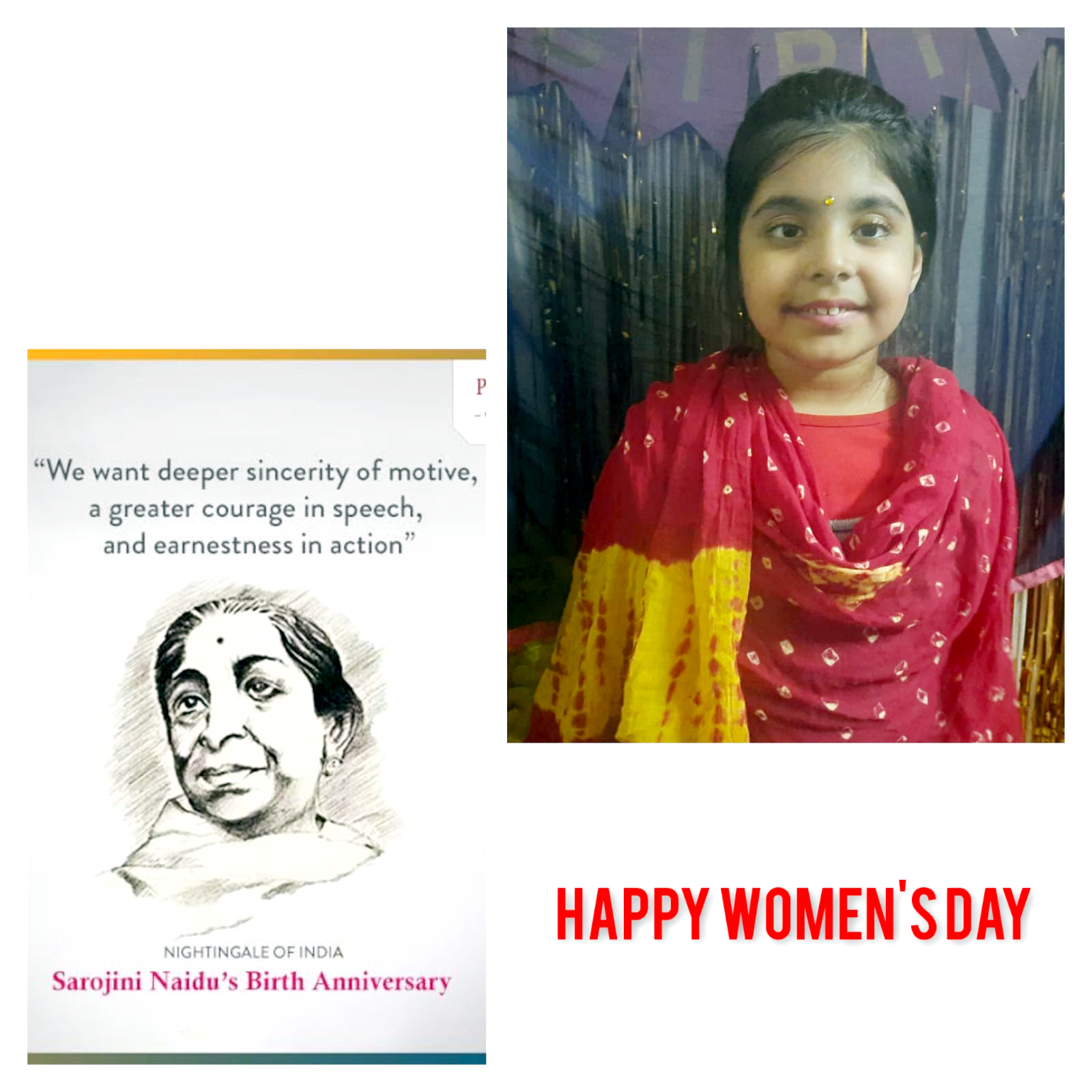 Presidium Dwarka-6, STUDENTS SALUTE THE REVIVING SPIRIT OF WOMANHOOD ON WOMEN'S DAY