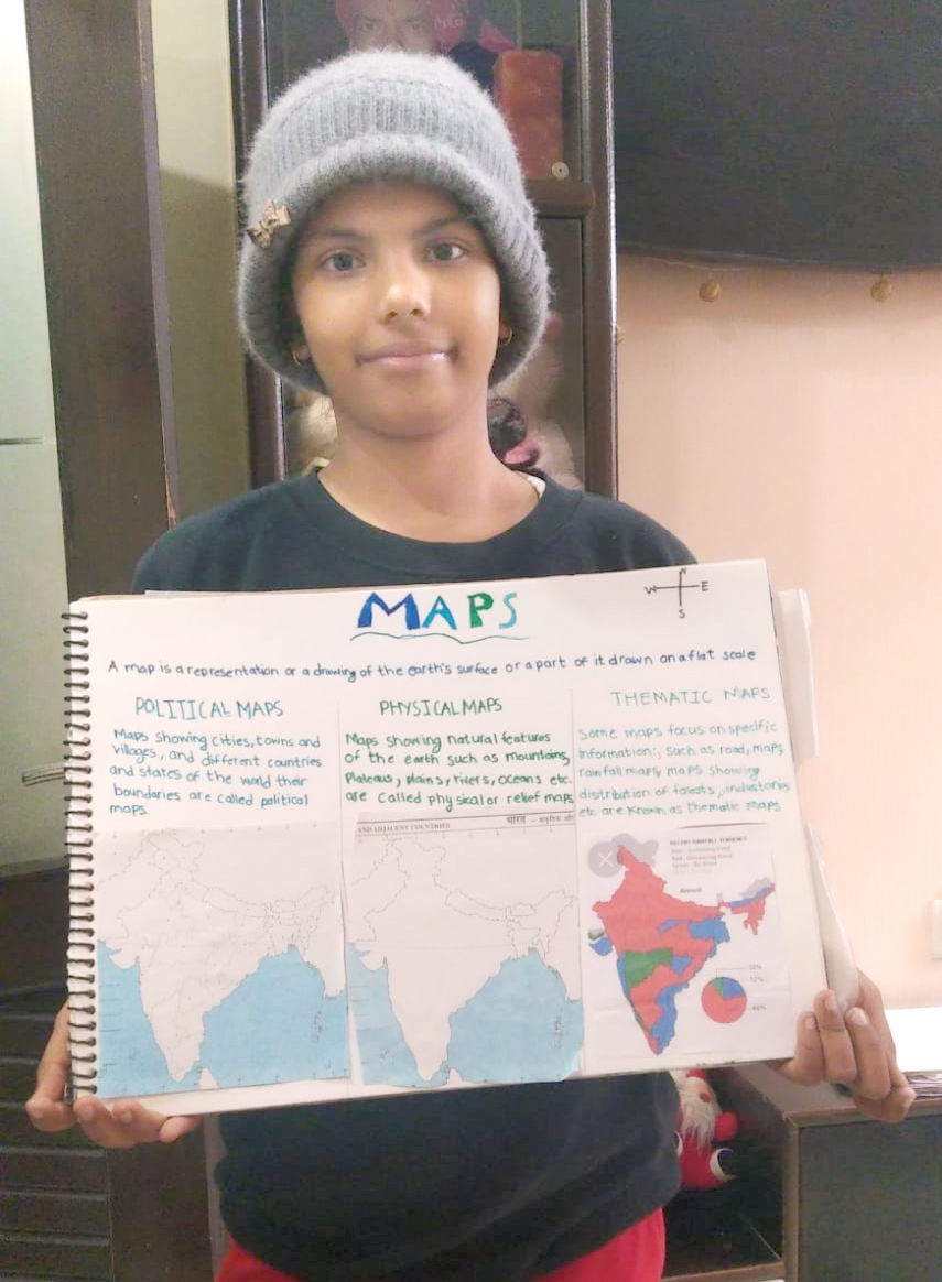 Presidium Pitampura, STUDENTS LEARN THE DIFFERENCE BETWEEN DIFFERENT KINDS OF MAPS