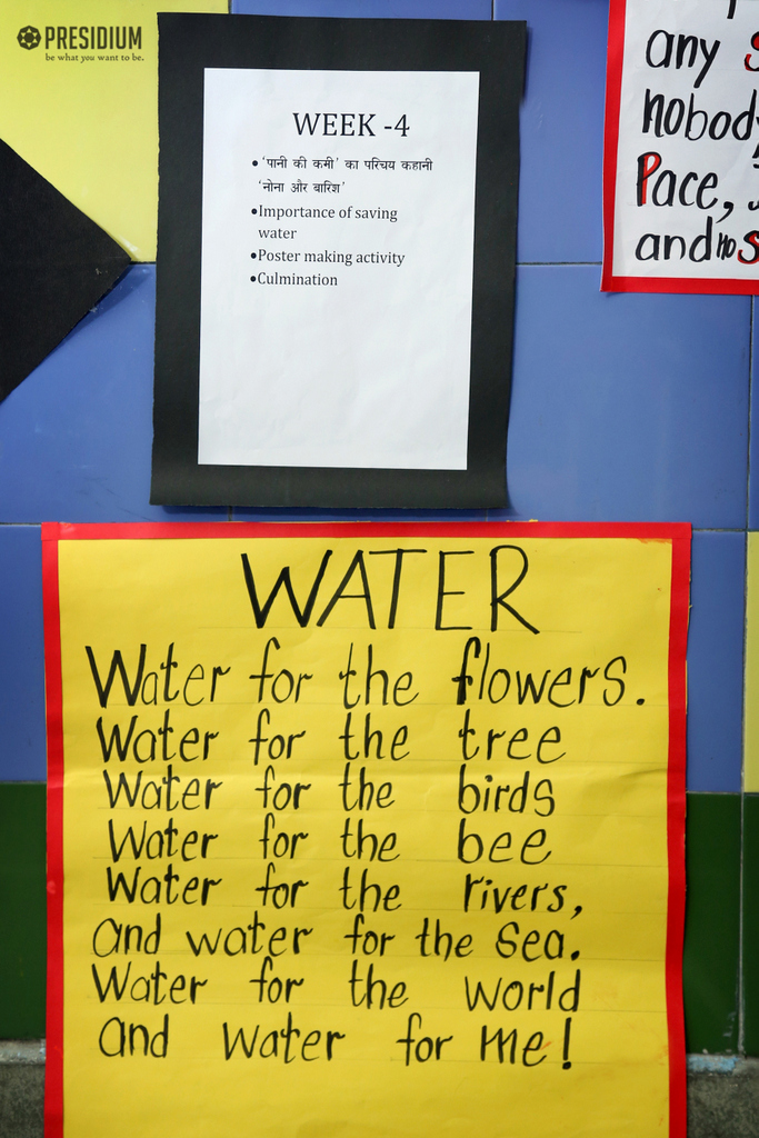 Presidium Dwarka-6, THEME ‘WATER’ CULMINATED WITH AN INTERESTING ACTIVITY & A PLEDGE