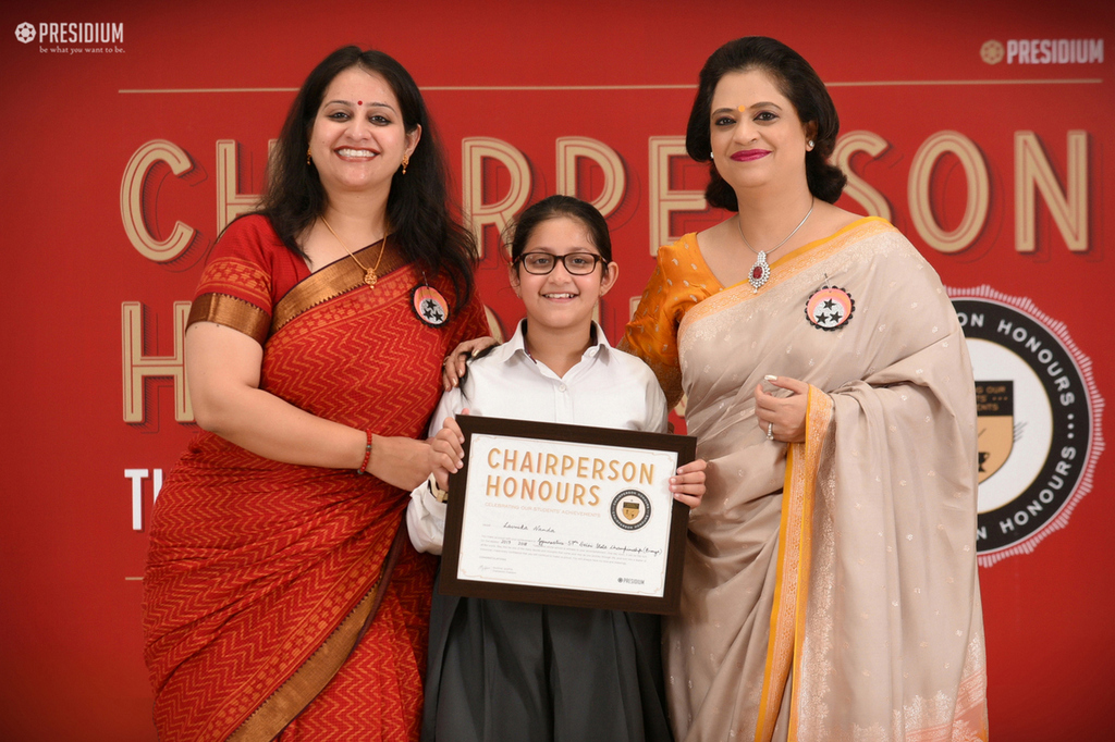 Presidium Indirapuram, SUDHA MA'AM HONOURS THE YOUNG ACHIEVERS OF PRESIDIUM INDIRAPURAM