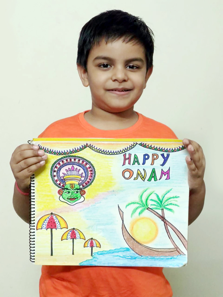 Presidium Rajnagar, PRESIDIANS UNLEASH THEIR CREATIVITY WITH ONAM CARDS!