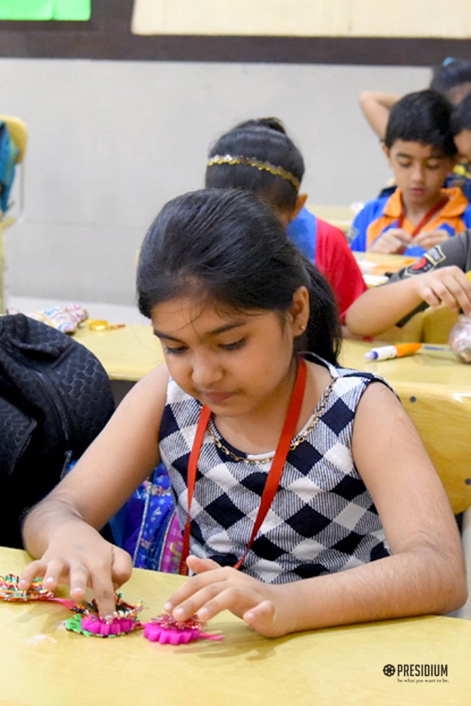 Presidium Gurgaon-57, RAKHI MAKING ACTIVITY TRIGGERS CREATIVITY IN OUR BUDDING ARTISTS