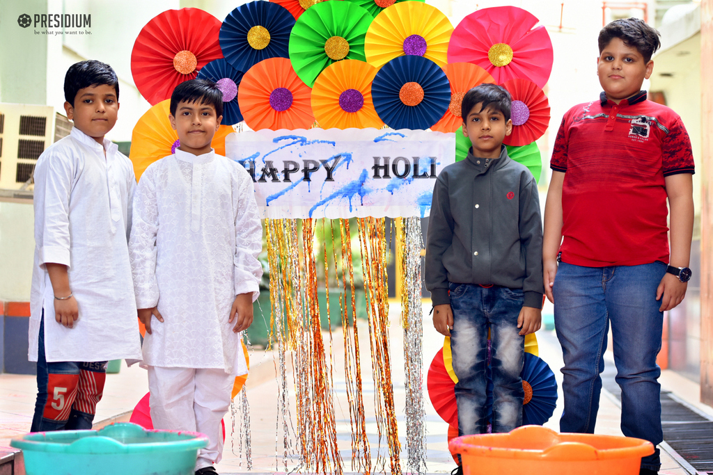 Presidium Punjabi Bagh, PRESIDIANS DRENCH IN THE COLOURS OF LOVE ON THE FESTIVAL OF HOLI