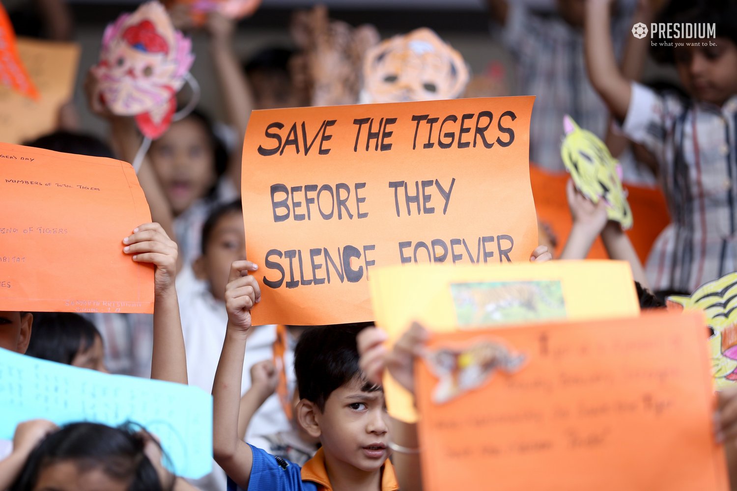 Presidium Noida-31, TOGETHER WE CAN SAVE THE TIGER FROM EXTINCTION