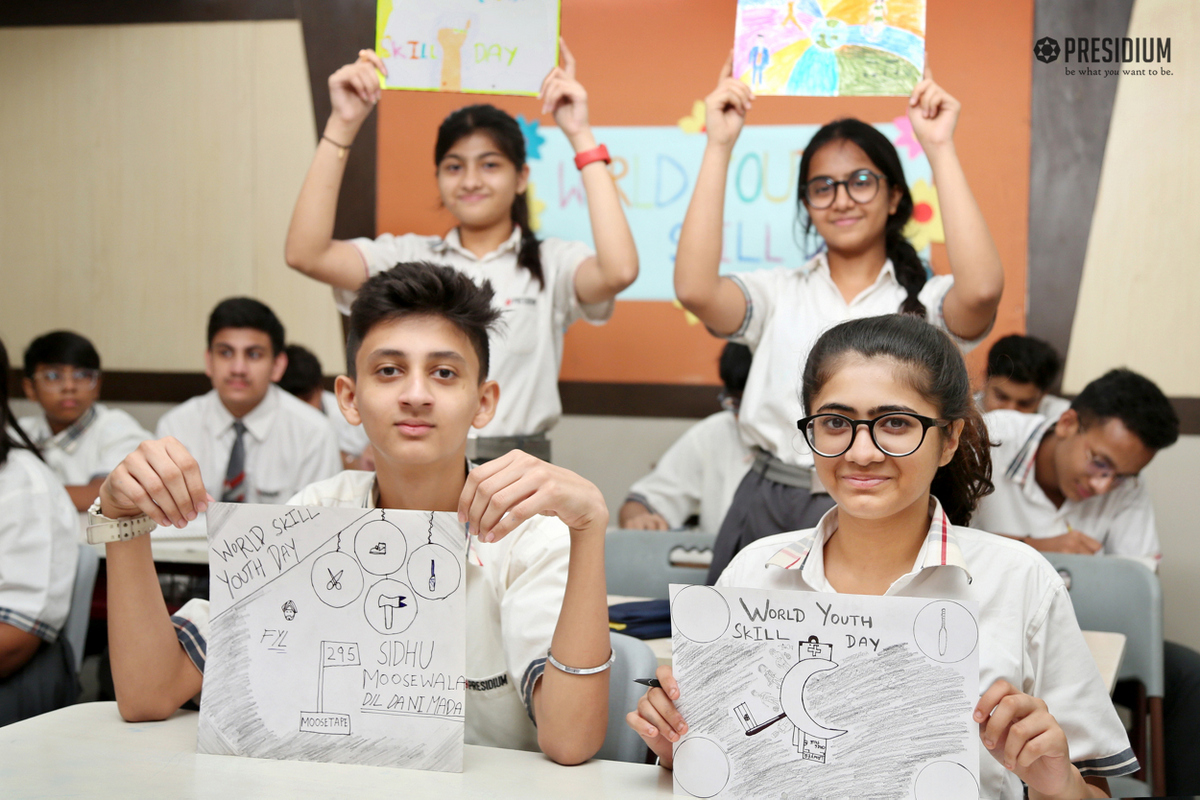 Presidium Indirapuram, STUDENTS OBSERVE WORLD YOUTH SKILL DAY WITH ENGAGING ACTIVITIES