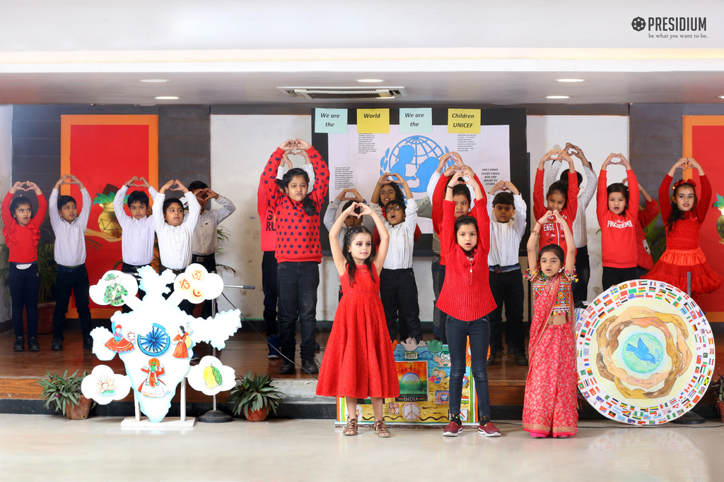 Presidium Gurgaon-57, STUDENTS ORGANIZE SPECIAL ASSEMBLY ON UNICEF DAY