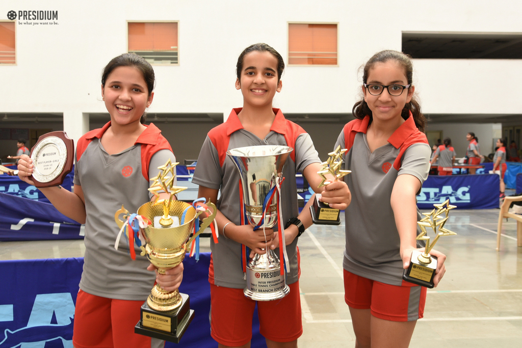 Presidium Indirapuram, CHAMPIONS OF IP OUTSHINE IN THE INTER-PRESIDIUM TABLE TENNIS