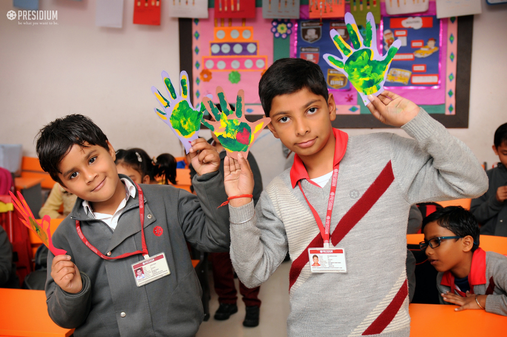 Presidium Rajnagar, HOLI FESTIVITIES BEGIN WITH AN INTERESTING CRAFTS ACTIVITY!