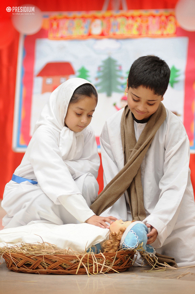 Presidium Indirapuram, ASSEMBLY ON CHRISTMAS TEACHES LITTLE PRESIDIANS TO CARE & SHARE