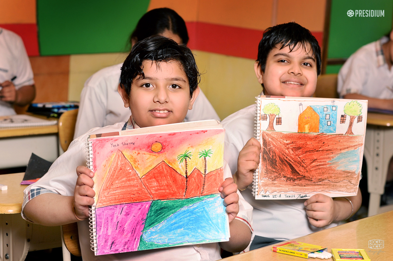 Presidium Pitampura, STUDENTS SHOWCASE THEIR ARTISTIC TALENT WITH ON THE SPOT PAINTING