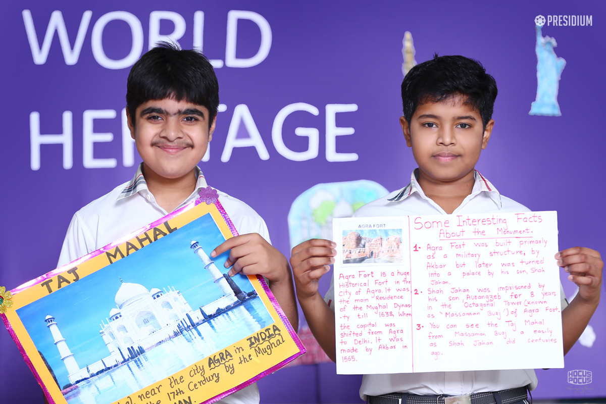 Presidium Pitampura, STUDENTS OBSERVE WORLD HERITAGE DAY WITH SPECIAL ASSEMBLY 