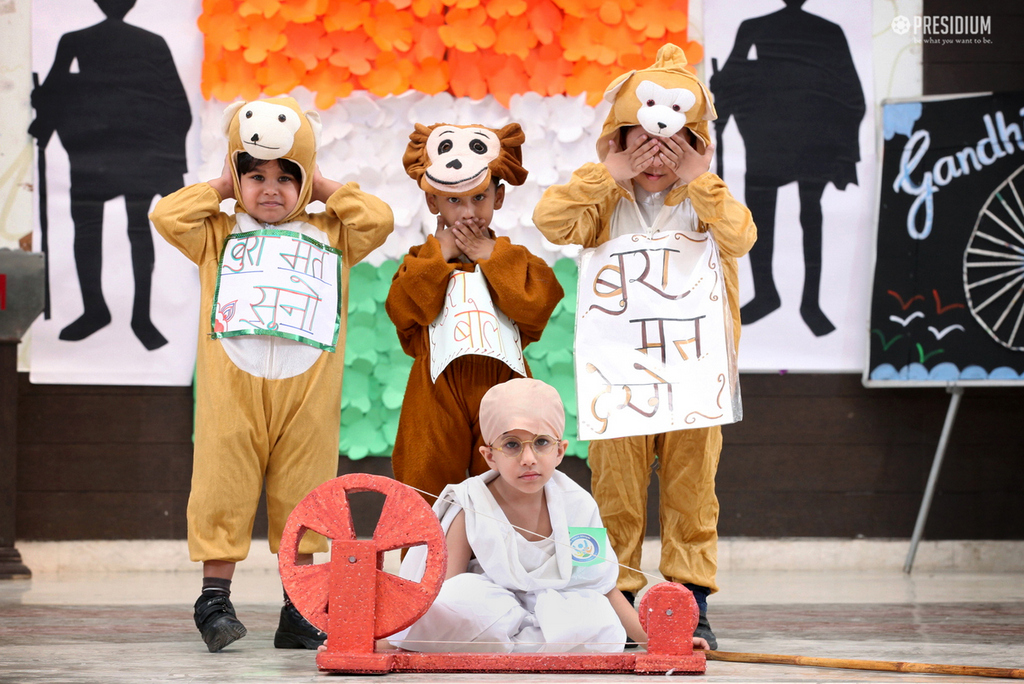 Presidium Indirapuram, YOUNG PRESIDIANS SALUTE 'BAPU' ON THE OCCASION OF GANDHI JAYANTI