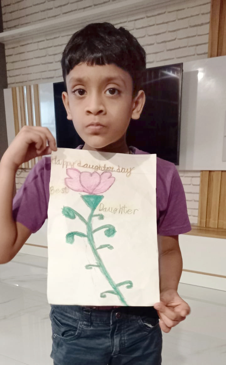 Presidium Gurgaon-57, STUDENTS CELEBRATE DAUGHTER’S DAY WITH A CARD MAKING ACTIVITY