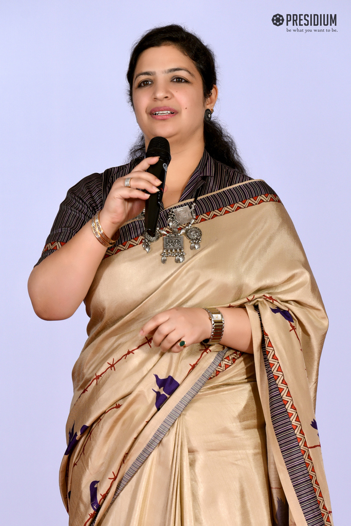 Presidium Indirapuram, CHAIRPERSON, MRS SUDHA GUPTA CONDUCTS AN INCITING SEMINAR ON ‘BEING