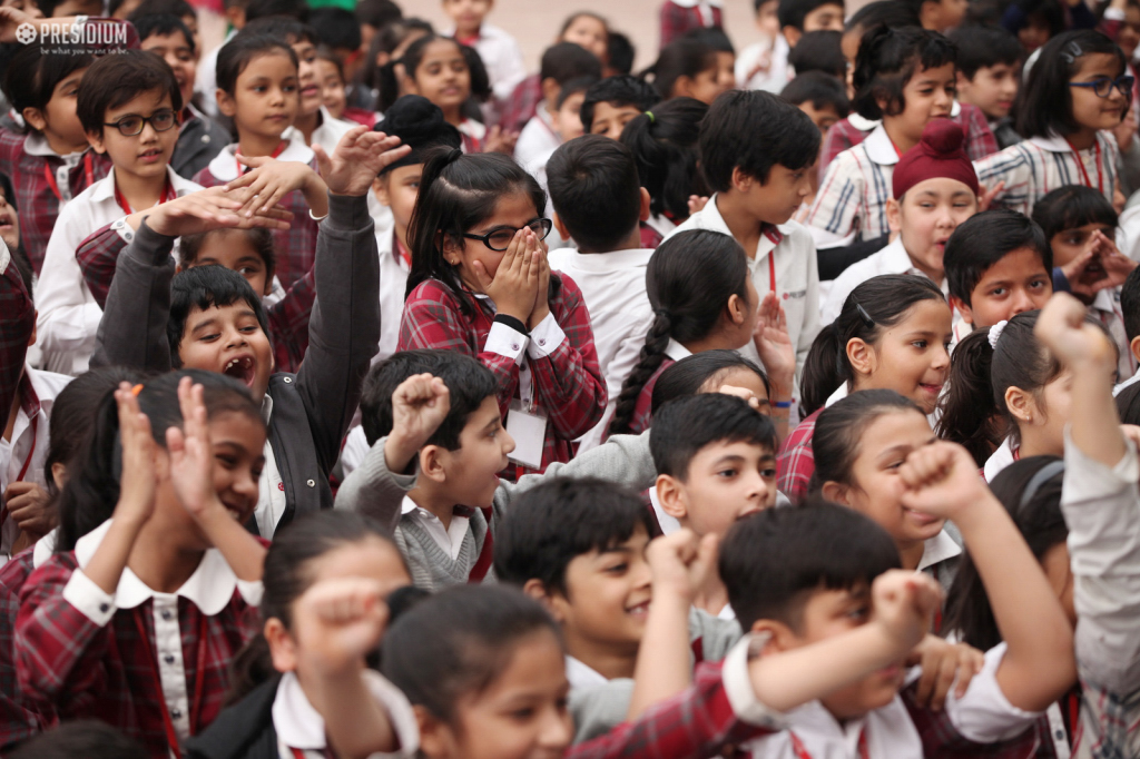 Presidium Gurgaon-57, TEACHERS PRESENT A BEAUTIFUL ASSEMBLY ON CHILDREN’S DAY