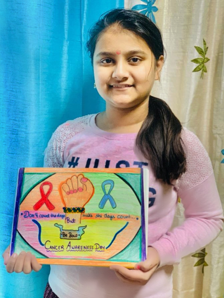 Presidium Rajnagar, STUDENTS PROMOTE CANCER AWARENESS WITH POSTER MAKING