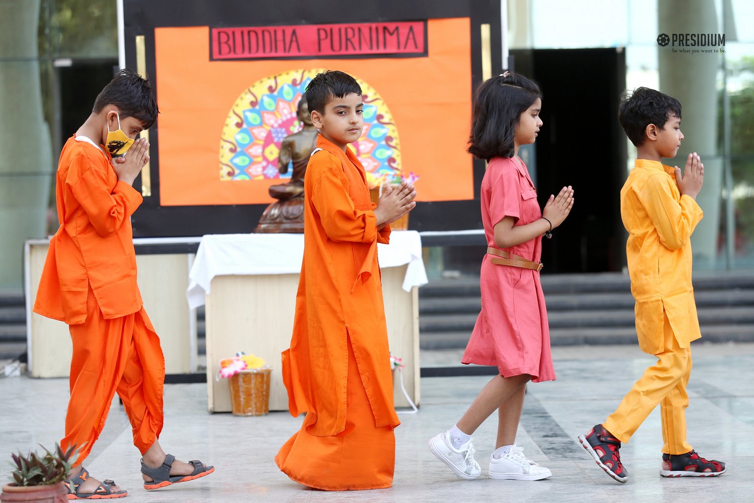 Presidium Gurgaon-57, BUDDHA PURNIMA: STUDENTS SPREAD MESSAGE OF UNIVERSAL BROTHERHOOD