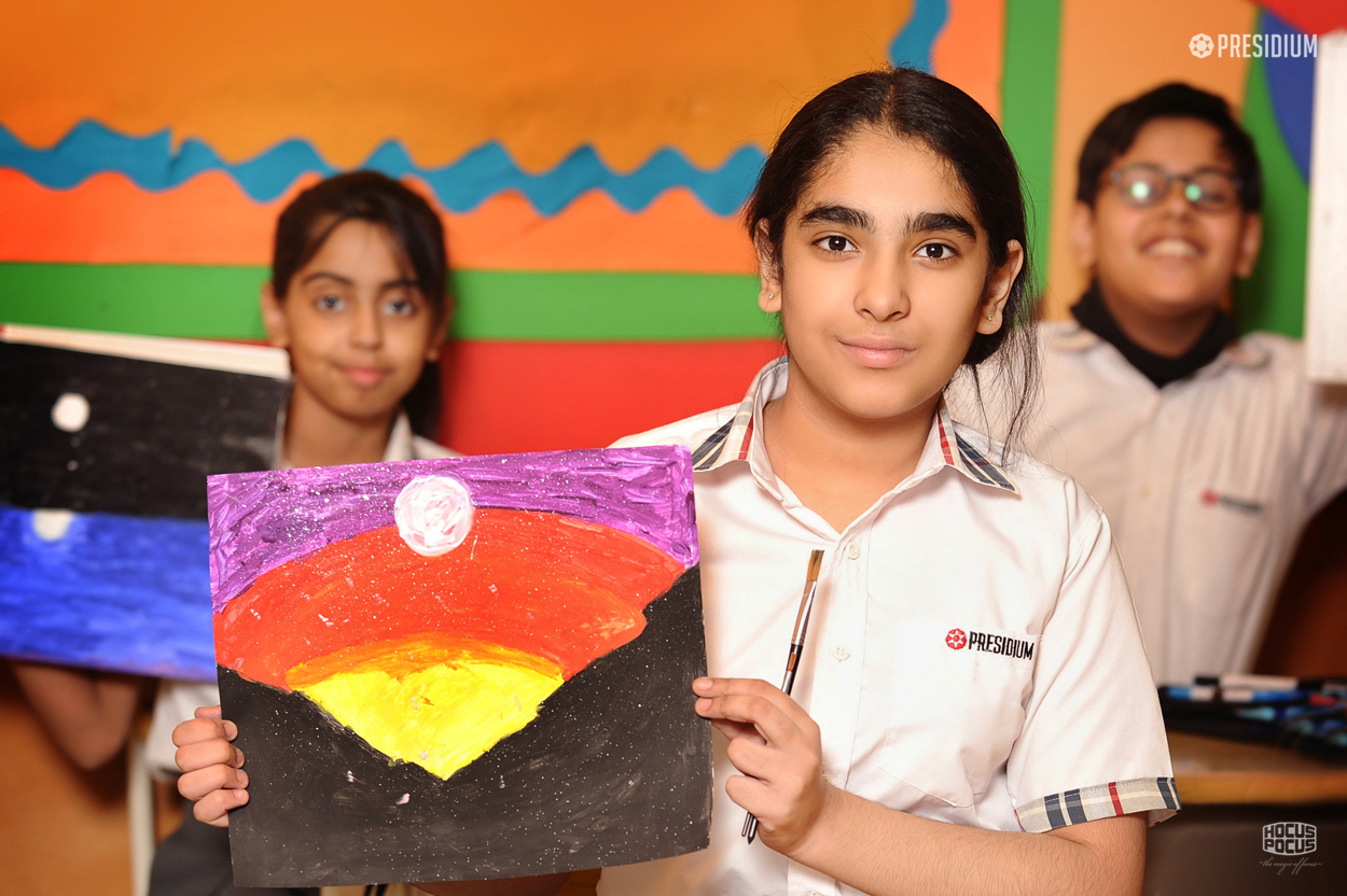 Presidium Pitampura, STUDENTS SHOWCASE THEIR ARTISTIC TALENT WITH ON THE SPOT PAINTING