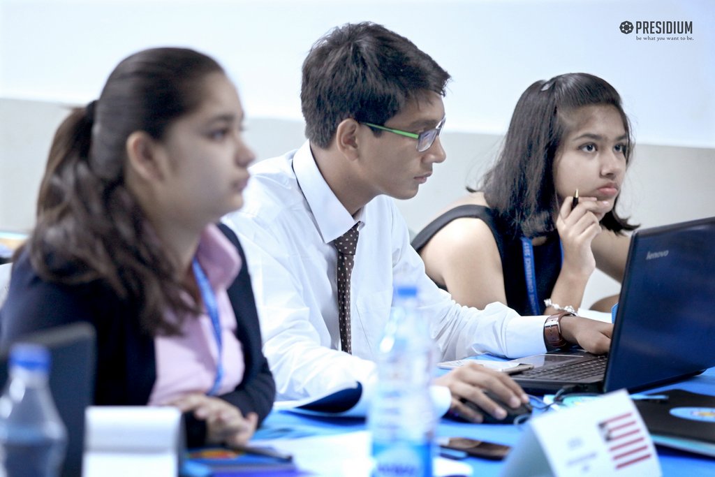 Presidium Gurgaon-57, STUDENTS OF PRESIDIUM GURGAON DAZZLE AT THE PMUN 2017 CONFERENCE