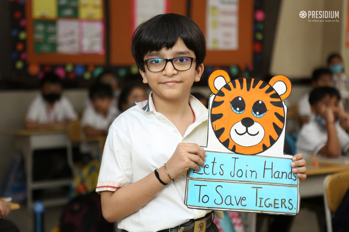 Presidium Indirapuram, INTERNATIONAL TIGER DAY: SAVE THE ROAR OF THE JUNGLE! 