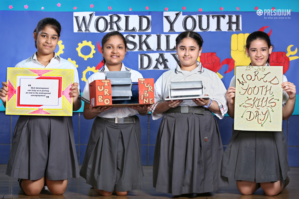 Presidium Punjabi Bagh, STUDENTS MARK WORLD YOUTH SKILLS DAY WITH A SPECIAL ASSEMBLY