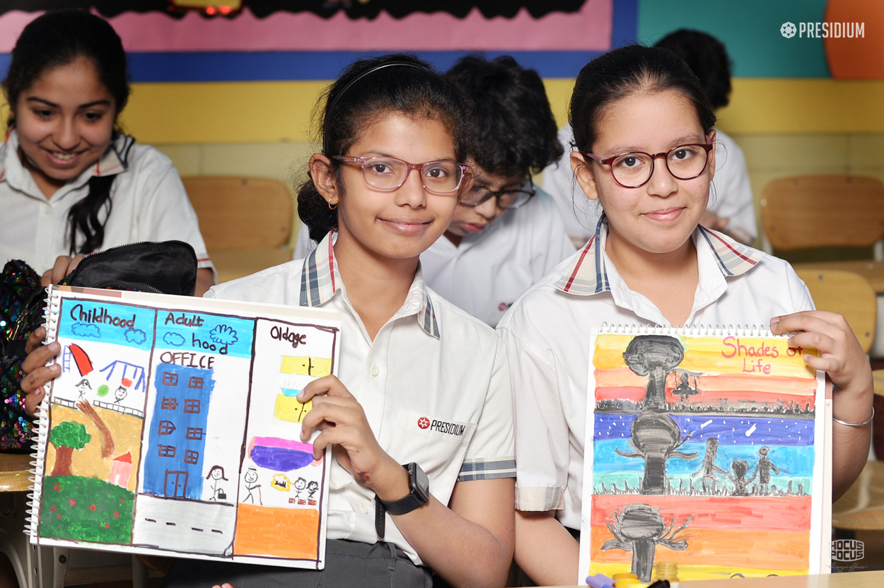 Presidium Pitampura, STUDENTS SHOWCASE THEIR ARTISTIC TALENT WITH ON THE SPOT PAINTING