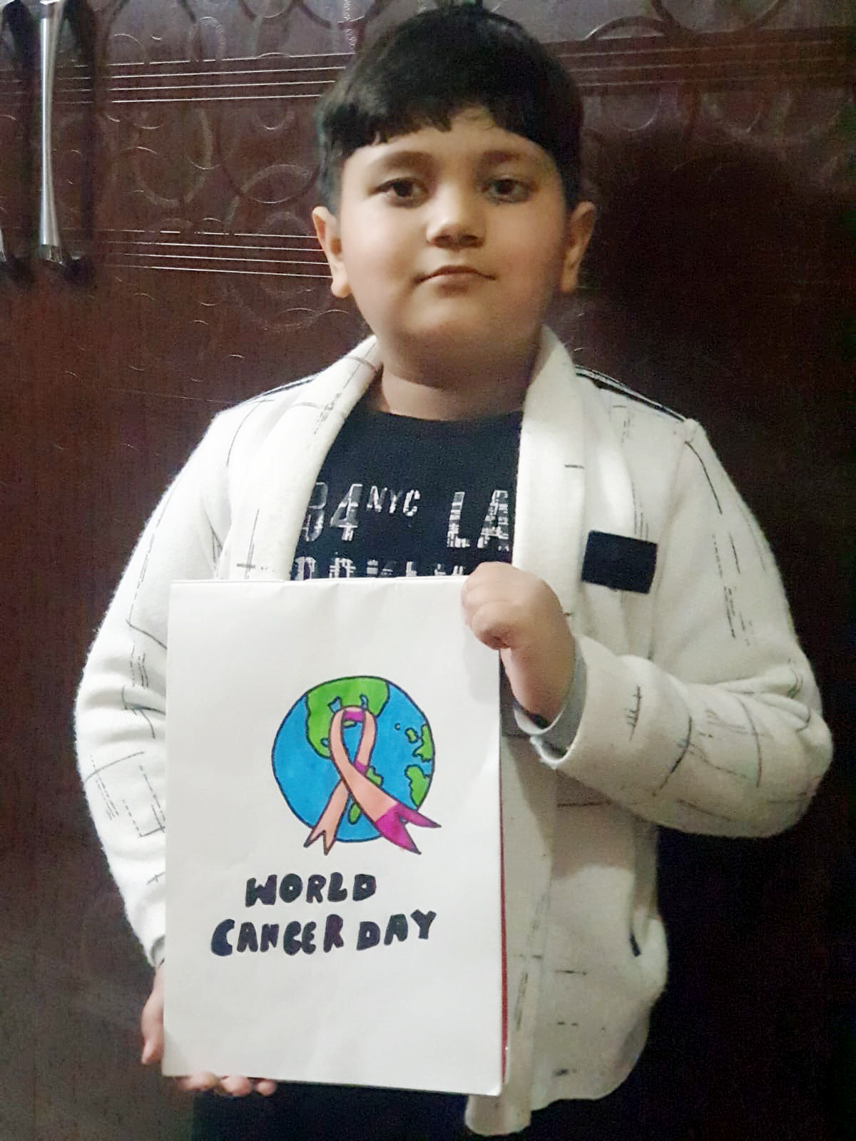 Presidium Rajnagar, STUDENTS SPREAD SPECIAL MESSAGE ON WORLD CANCER DAY