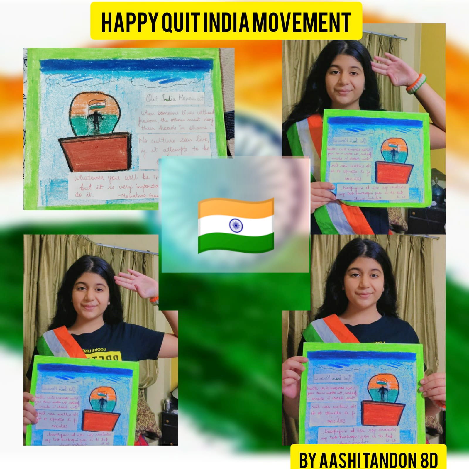 Presidium Indirapuram, PRESIDIANS COMMEMORATE THE QUIT INDIA MOVEMENT WITH ENTHUSIASM! 