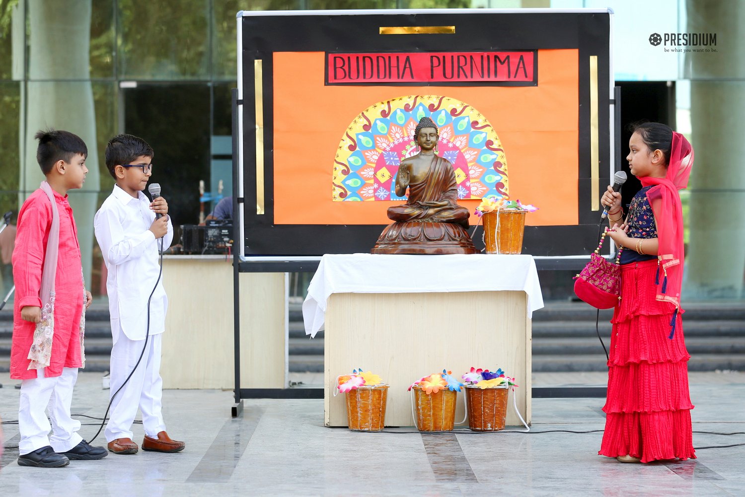 Presidium Gurgaon-57, BUDDHA PURNIMA: STUDENTS SPREAD MESSAGE OF UNIVERSAL BROTHERHOOD