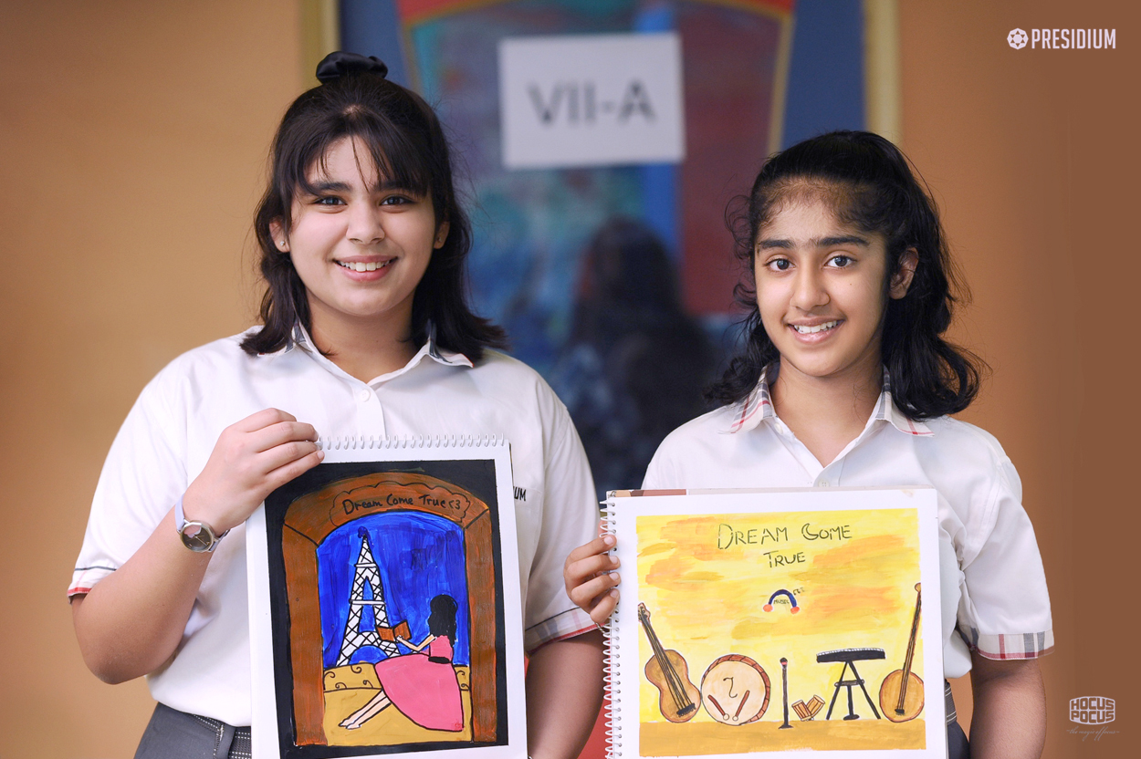 Presidium Pitampura, STUDENTS SHOWCASE THEIR ARTISTIC TALENT WITH ON THE SPOT PAINTING