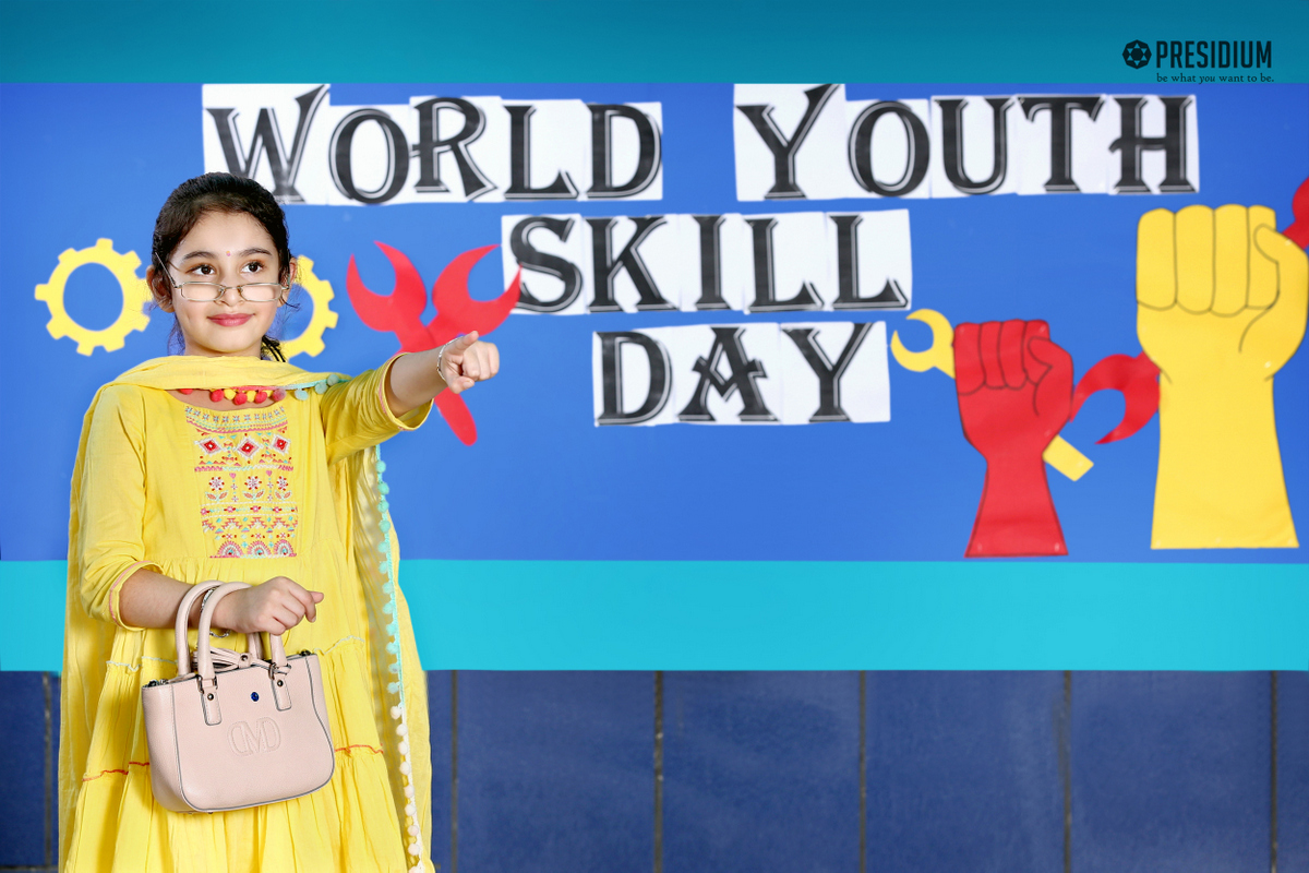 Presidium Punjabi Bagh, STUDENTS MARK WORLD YOUTH SKILLS DAY WITH A SPECIAL ASSEMBLY