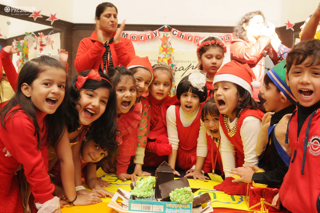 Presidium Indirapuram, ASSEMBLY ON CHRISTMAS TEACHES LITTLE PRESIDIANS TO CARE & SHARE