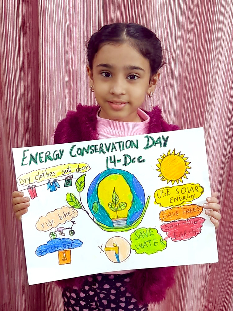 Presidium Indirapuram, STUDENTS MARK NATIONAL ENERGY CONSERVATION DAY WITH POSTER MAKING