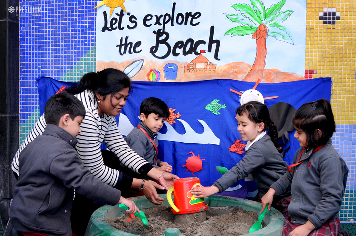 Presidium Dwarka-6, INTRODUCING THE THEME OF SEA WITH A MAKE BELIEF BEACH ACTIVITY