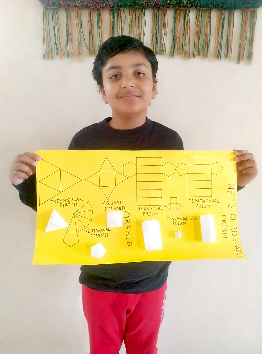 Presidium Dwarka-6, STUDENTS LEARN ABOUT THE 3D SHAPES WITH A FUN ACTIVITY