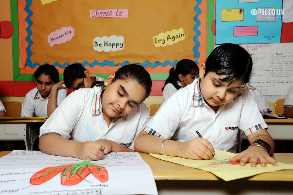 Presidium Pitampura, STUDENTS STUDY THE DIFFERENT PARTS OF PLANTS