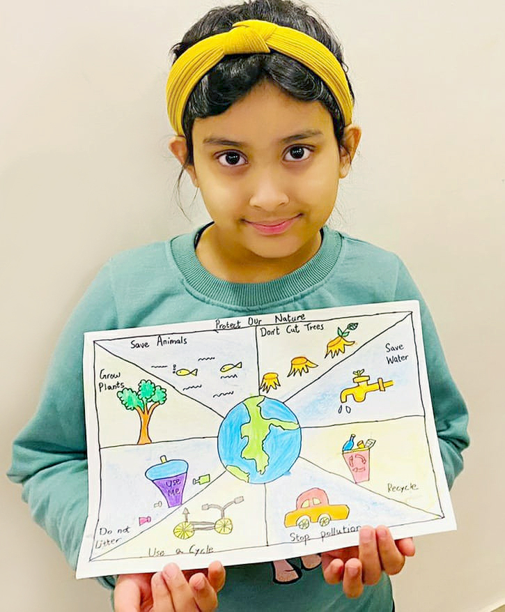 Poster making on Reducing Air Pollution by Class III- D :: St. Mary's  Public School