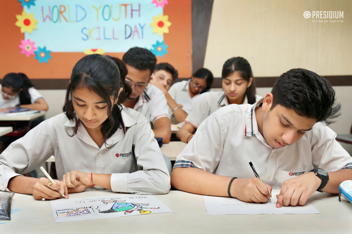 Presidium Indirapuram, STUDENTS OBSERVE WORLD YOUTH SKILL DAY WITH ENGAGING ACTIVITIES