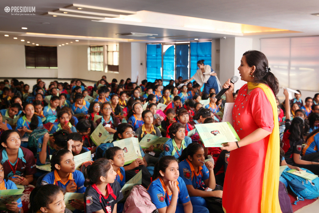 Presidium Gurgaon-57, PROUD TO BE A GIRL: WORKSHOP ON FEMALE HEALTH & HYGIENE