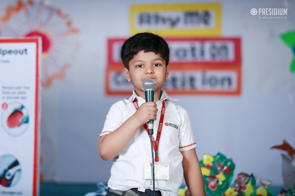 Presidium Vivek Vihar, RHYME RECITATION COMPETITION ENHANCES CONFIDENCE OF STUDENTS