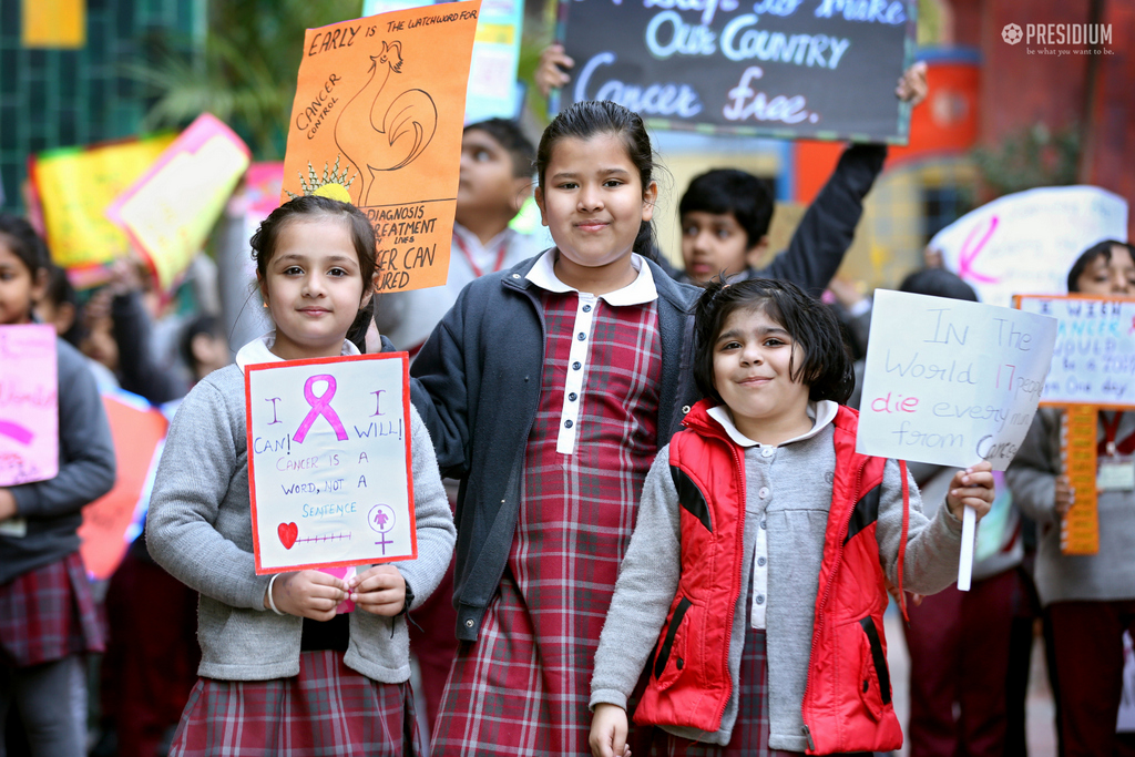 Presidium Vivek Vihar, PRESIDIANS DOING THEIR BIT ON WORLD CANCER DAY