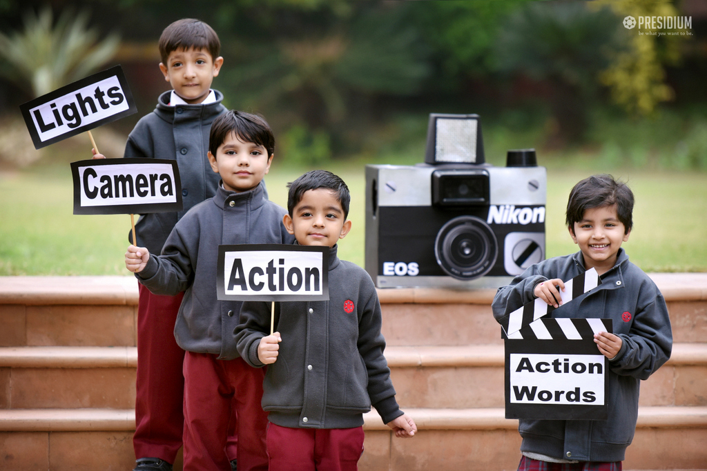 Presidium Dwarka-6, AN ACTIVITY IS ORGANIZED FOR STUDENTS TO LEARN ACTION WORDS