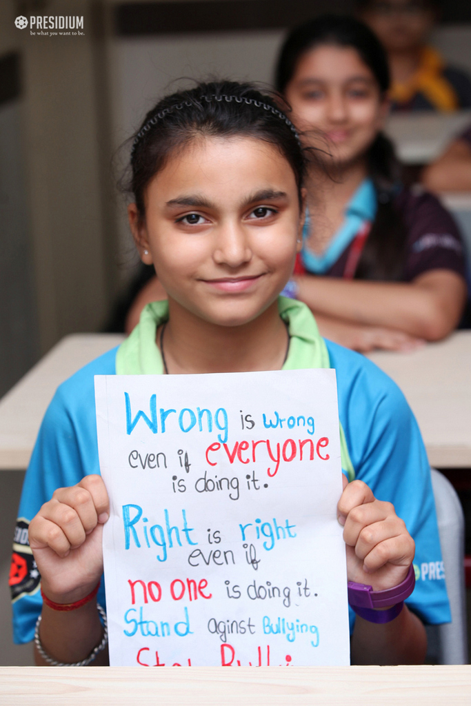Presidium Gurgaon-57, PRESIDIUM STANDS FOR BULLY PROOF CLASSROOMS ON ANTI-BULLYING DAY Presidium Gurgaon-57, PRESIDIUM STANDS FOR BULLY PROOF CLASSROOMS ON ANTI-BULLYING DAY