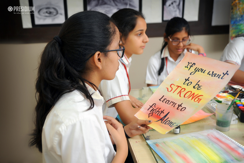 Presidium Gurgaon-57, CALLIGRAPHY WORKSHOP: WHEN FEELINGS DANCE WITH WORDS, IT’S ART! 