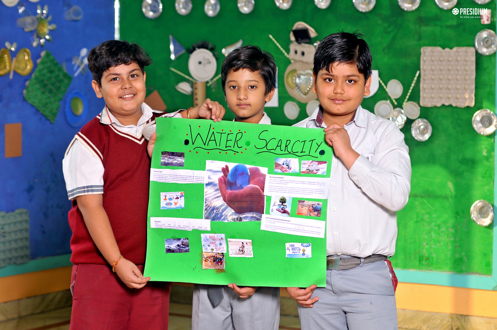 Presidium Pitampura, SCHOOL CONDUCTS COLLAGE MAKING ACTIVITY ON WATER SCARCITY ISSUE