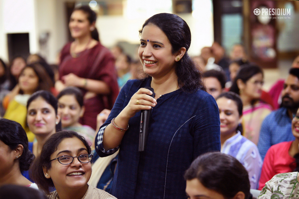 Presidium Indirapuram, CHAIRPERSON, MRS SUDHA GUPTA CONDUCTS AN INCITING SEMINAR ON ‘BEING